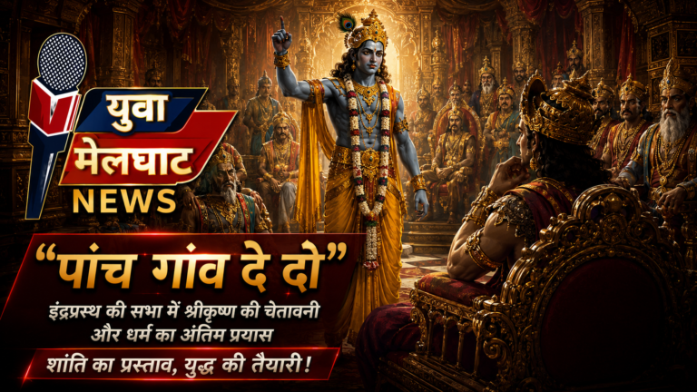 “पांच गांव दे दो” – इंद्रप्रस्थ की सभा में श्रीकृष्ण की चेतावनी और धर्म का अंतिम प्रयास